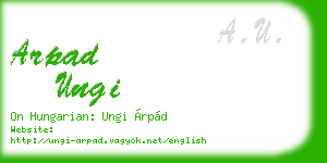 arpad ungi business card